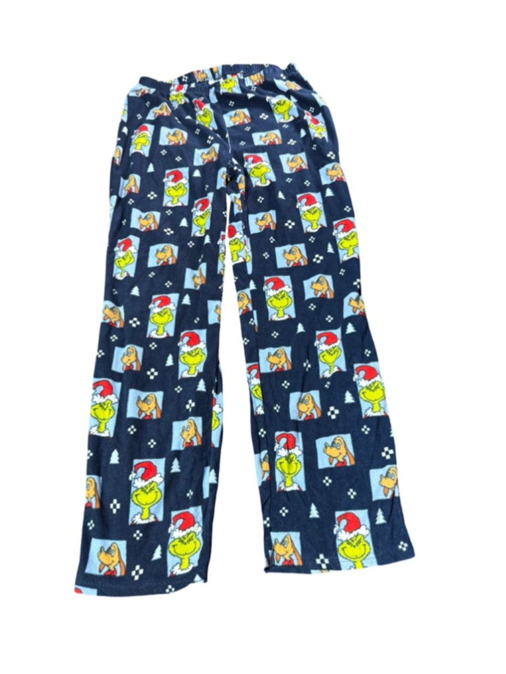Boys The Grinch Pajama Bottoms M Blue Green #923